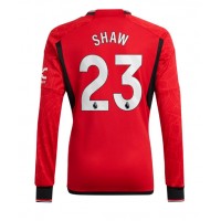 Billiga Manchester United Luke Shaw #23 Hemma fotbollskläder 2023-24 Långärmad